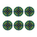 Ornament Psychedelic Trippy Print Coaster Set