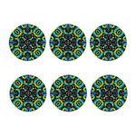 Ornament Psychedelic Trippy Print Coaster Set
