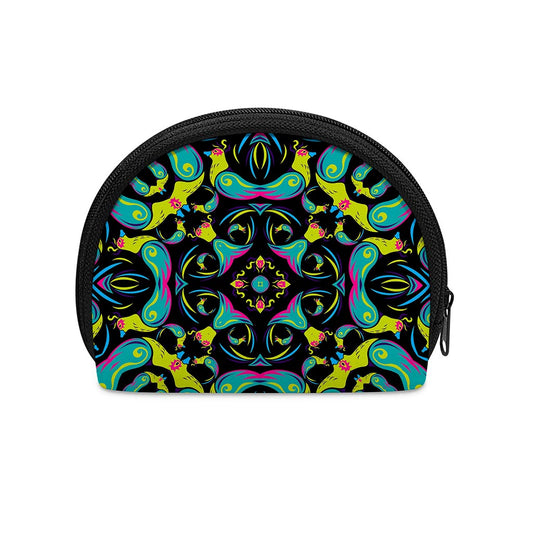 Ornament Psychedelic Trippy Print Coin Purse