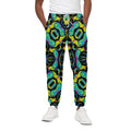 Ornament Psychedelic Trippy Print Cotton Sweatpants