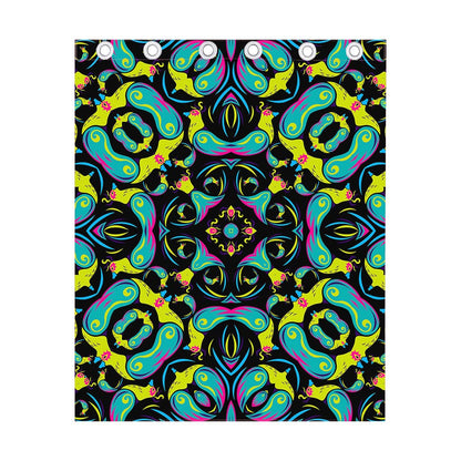 Ornament Psychedelic Trippy Print Curtain