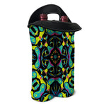Ornament Psychedelic Trippy Print Double Neoprene Wine Tote