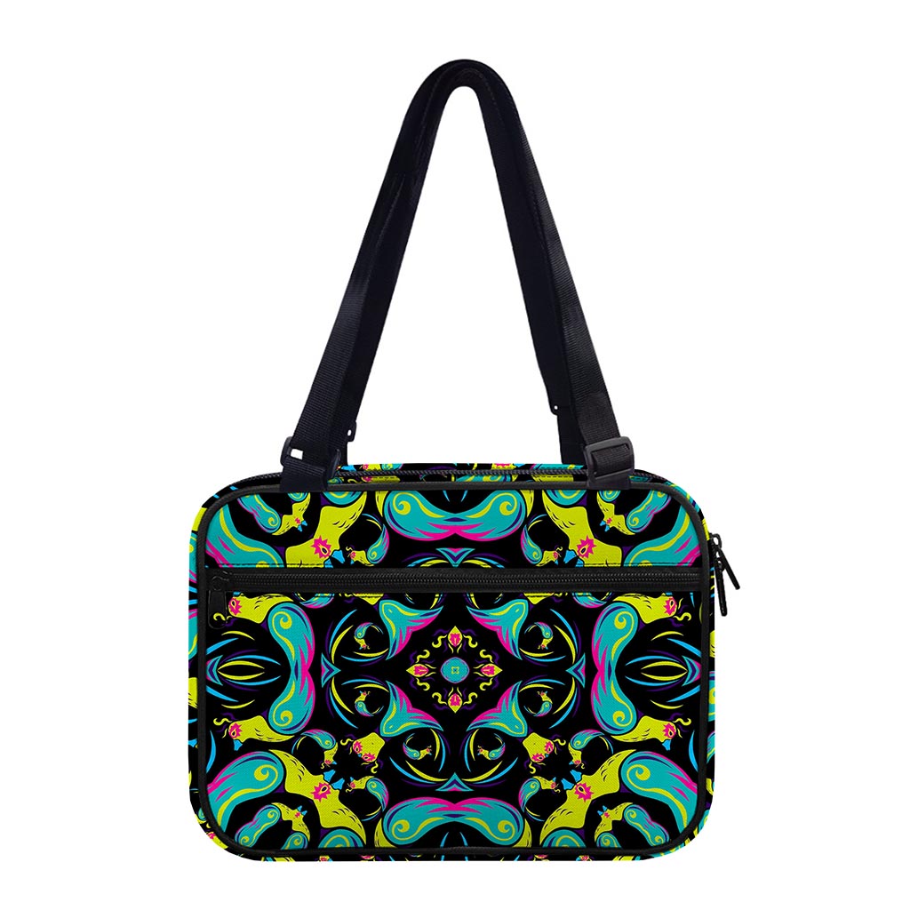 Ornament Psychedelic Trippy Print Double Strap Bible Bag