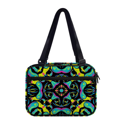 Ornament Psychedelic Trippy Print Double Strap Bible Bag