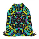 Ornament Psychedelic Trippy Print Drawstring Bag