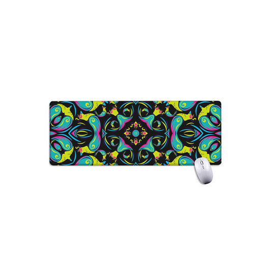 Ornament Psychedelic Trippy Print Extended Mouse Pad