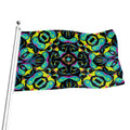 Ornament Psychedelic Trippy Print Flag