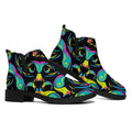 Ornament Psychedelic Trippy Print Flat Ankle Boots