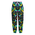 Ornament Psychedelic Trippy Print Fleece Lined Knit Pants