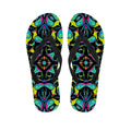 Ornament Psychedelic Trippy Print Flip Flops