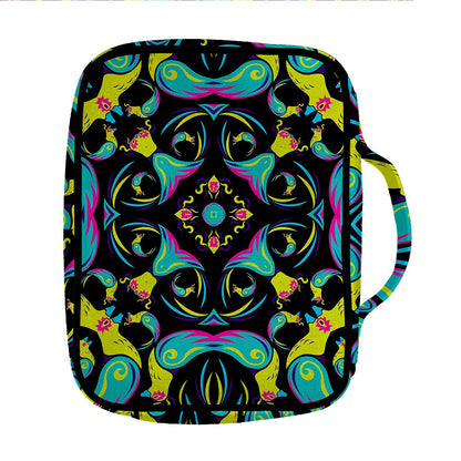 Ornament Psychedelic Trippy Print Front Pocket Bible Bag