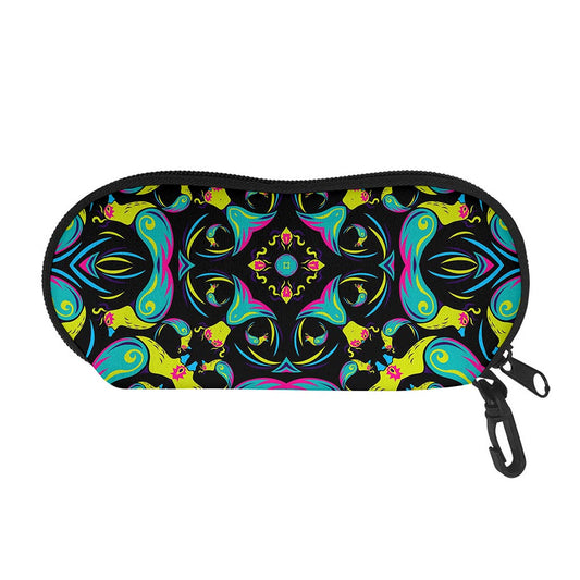 Ornament Psychedelic Trippy Print Glasses Case