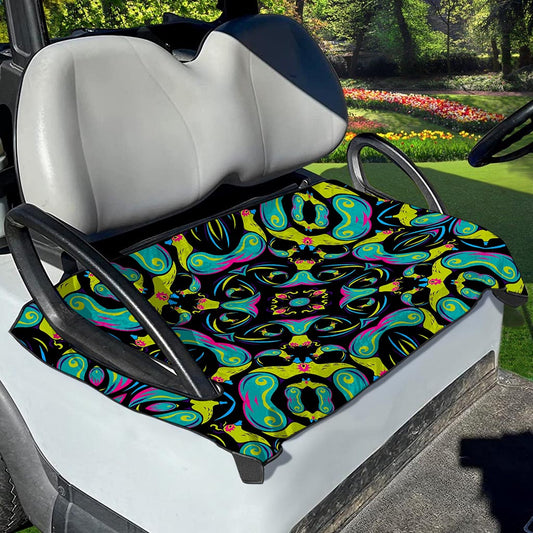 Ornament Psychedelic Trippy Print Golf Cart Seat Cover