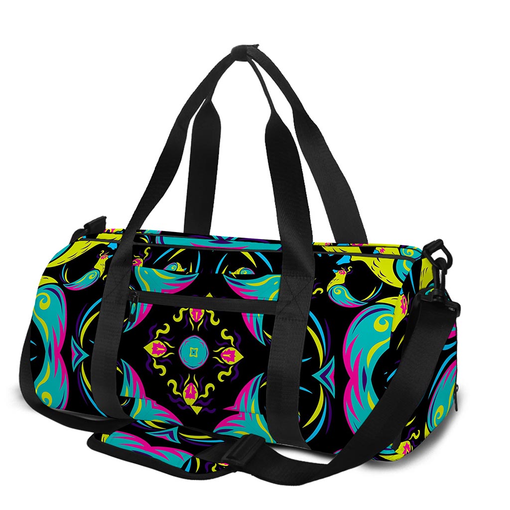 Ornament Psychedelic Trippy Print Gym Bag