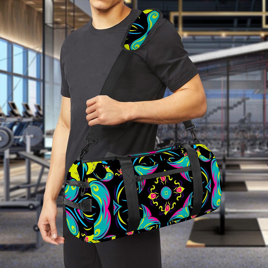 Ornament Psychedelic Trippy Print Gym Bag