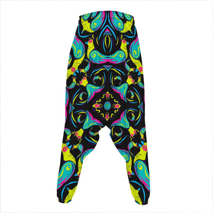 Ornament Psychedelic Trippy Print Hammer Pants