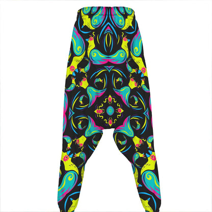 Ornament Psychedelic Trippy Print Hammer Pants