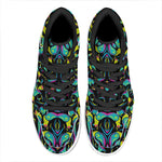 Ornament Psychedelic Trippy Print High Top Leather Sneakers