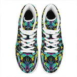 Ornament Psychedelic Trippy Print High Top Leather Sneakers