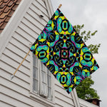 Ornament Psychedelic Trippy Print House Flag