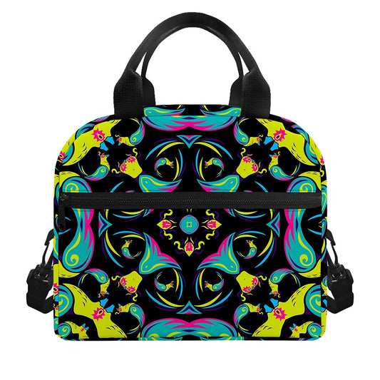 Ornament Psychedelic Trippy Print Insulated Lunch Bag