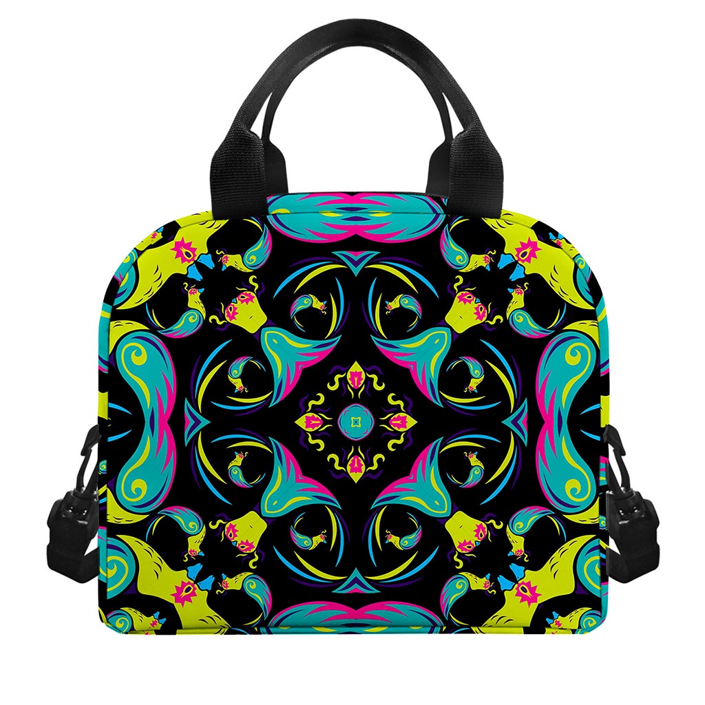 Ornament Psychedelic Trippy Print Insulated Lunch Bag