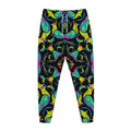 Ornament Psychedelic Trippy Print Jogger Pants