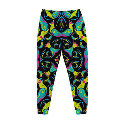 Ornament Psychedelic Trippy Print Jogger Pants