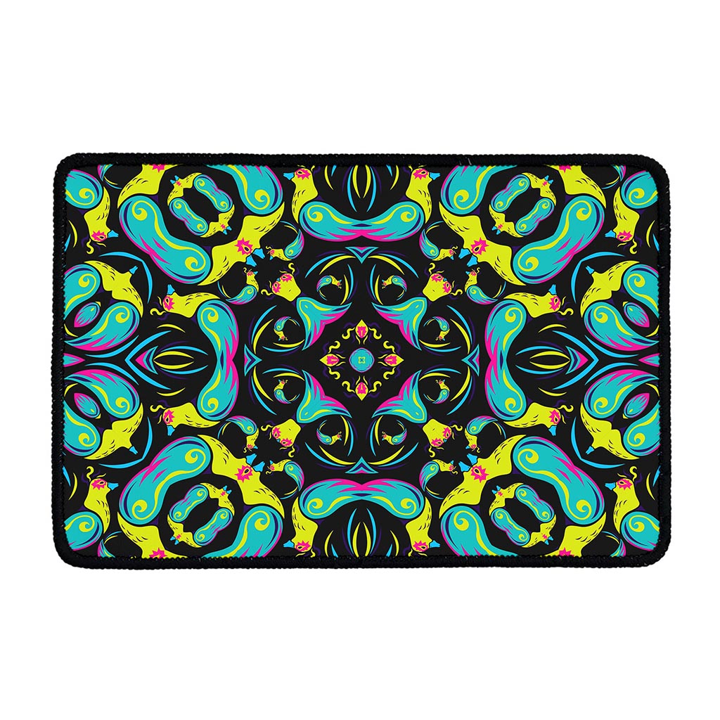 Ornament Psychedelic Trippy Print Kitchen Mat