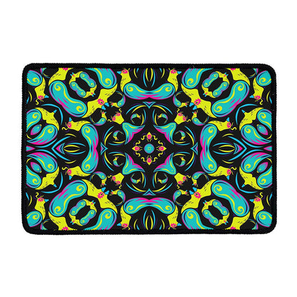 Ornament Psychedelic Trippy Print Kitchen Mat