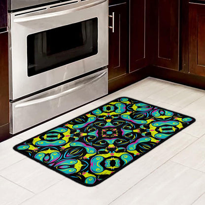 Ornament Psychedelic Trippy Print Kitchen Mat