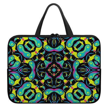 Ornament Psychedelic Trippy Print Laptop Sleeve With Handle