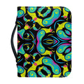 Ornament Psychedelic Trippy Print Leather Bible Cover