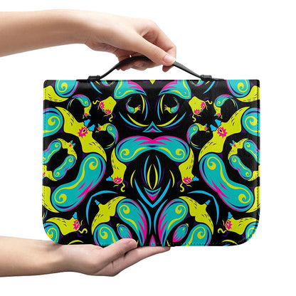 Ornament Psychedelic Trippy Print Leather Bible Cover