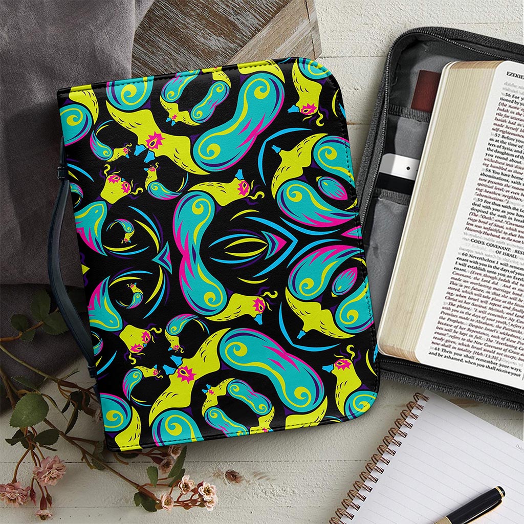 Ornament Psychedelic Trippy Print Leather Bible Cover