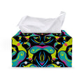 Ornament Psychedelic Trippy Print Leather Tissue Box Cover