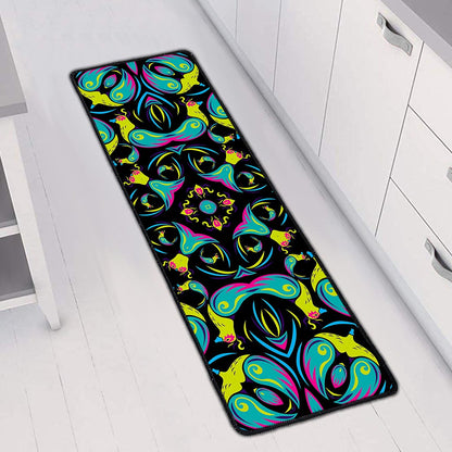 Ornament Psychedelic Trippy Print Long Kitchen Mat