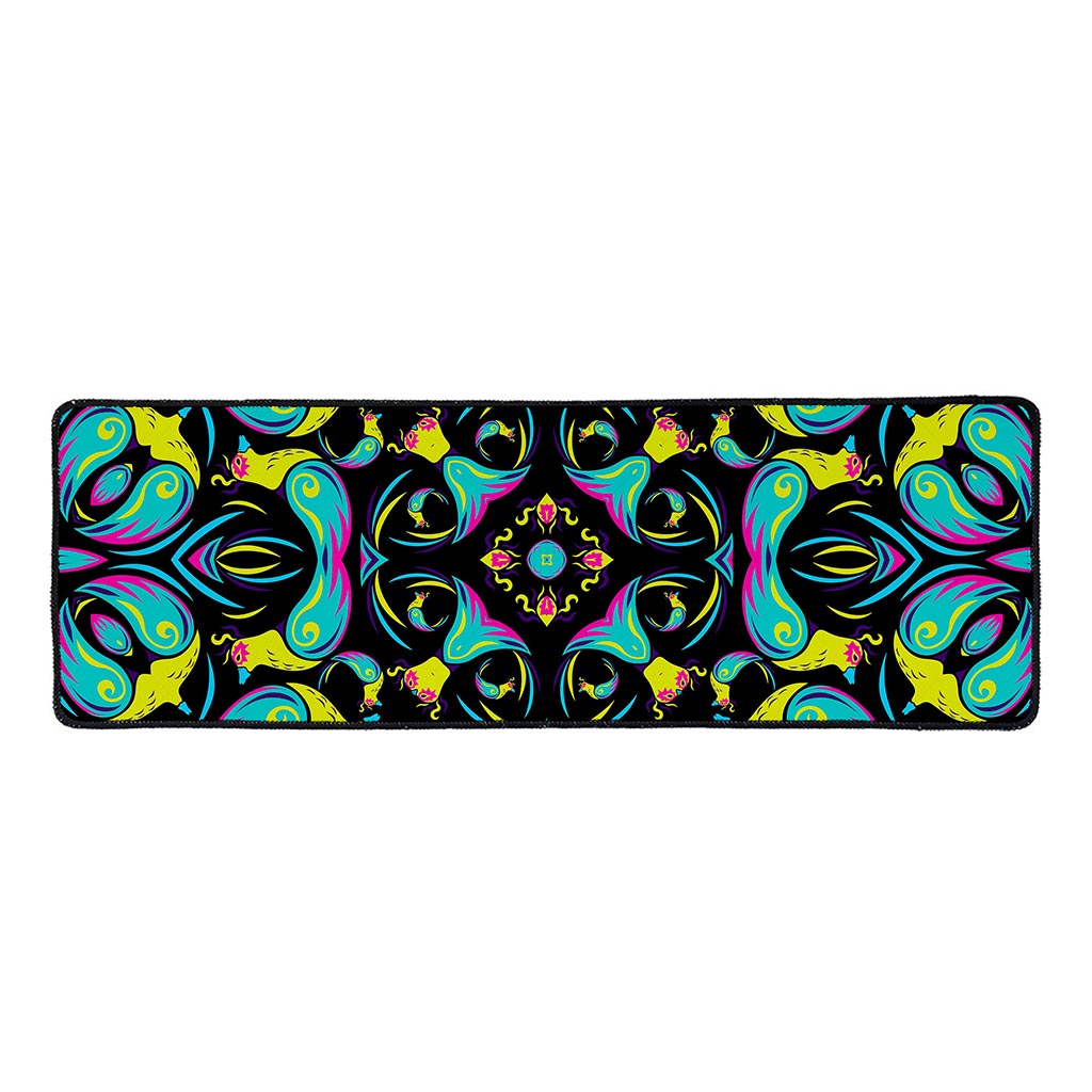 Ornament Psychedelic Trippy Print Long Kitchen Mat