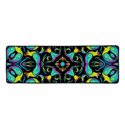 Ornament Psychedelic Trippy Print Long Kitchen Mat