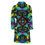 Ornament Psychedelic Trippy Print Men's Bathrobe