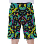 Ornament Psychedelic Trippy Print Men's Beach Shorts