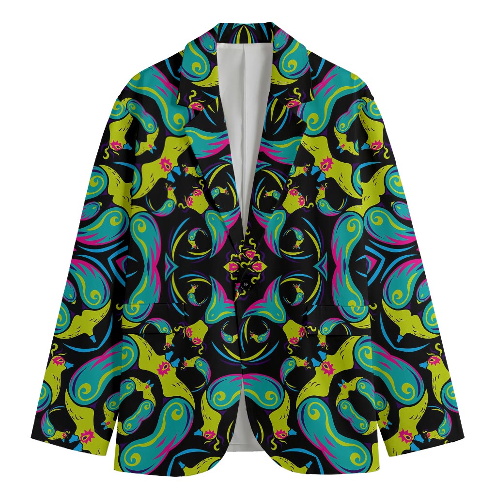Ornament Psychedelic Trippy Print Men's Blazer