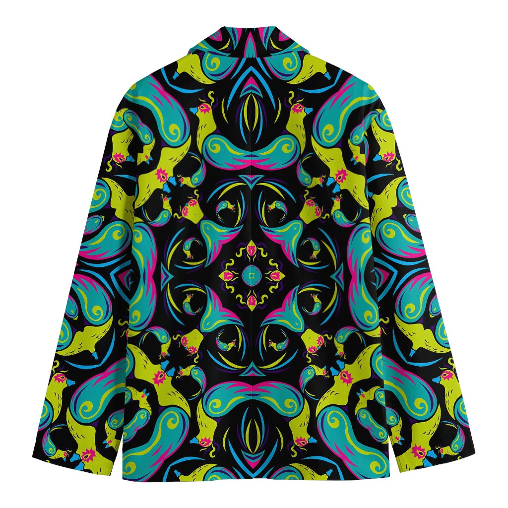 Ornament Psychedelic Trippy Print Men's Blazer