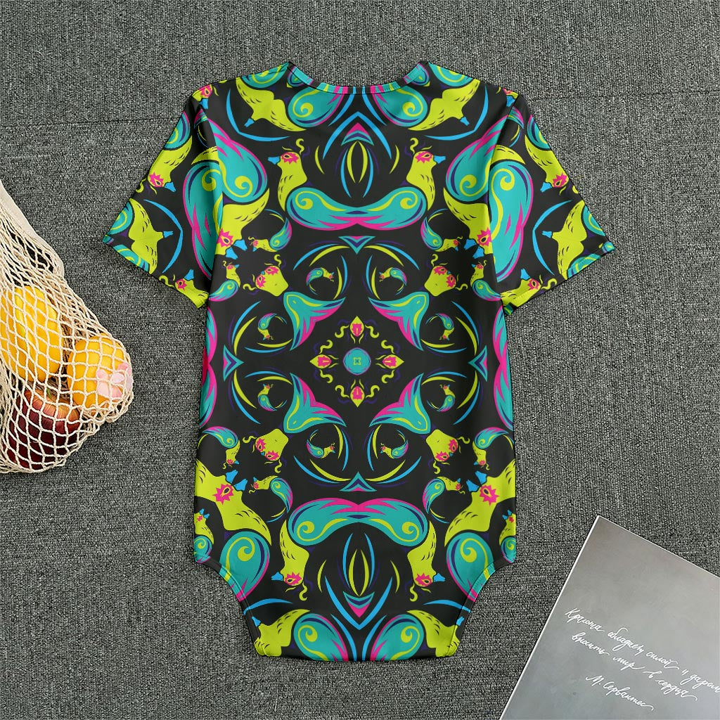 Ornament Psychedelic Trippy Print Men's Bodysuit