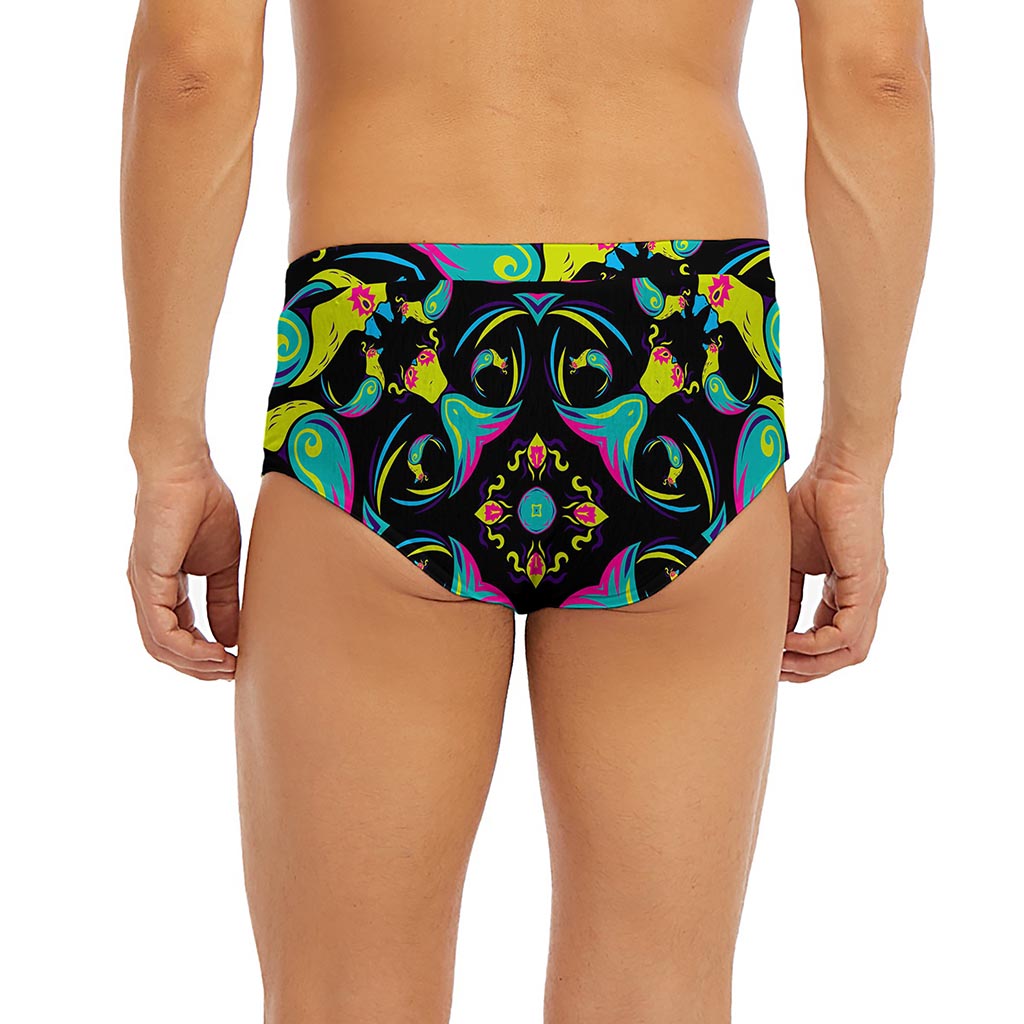 Ornament Psychedelic Trippy Print Men's Briefs