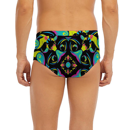 Ornament Psychedelic Trippy Print Men's Briefs