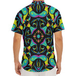 Ornament Psychedelic Trippy Print Men's Deep V-Neck Shirt