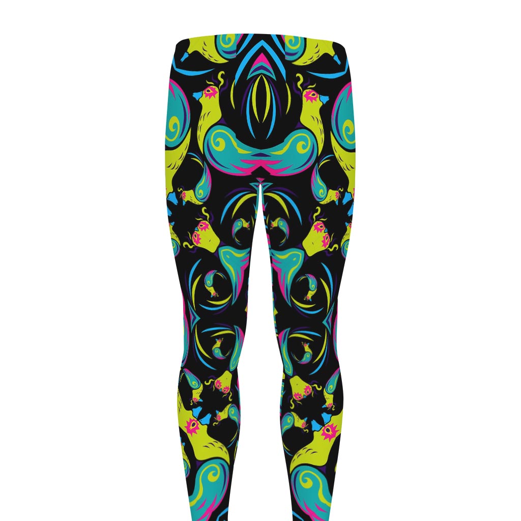 Ornament Psychedelic Trippy Print Men's leggings