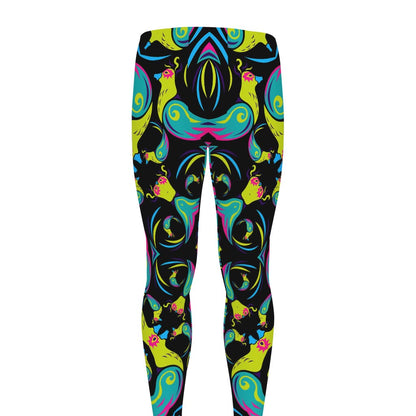 Ornament Psychedelic Trippy Print Men's leggings