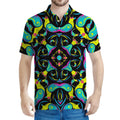 Ornament Psychedelic Trippy Print Men's Polo Shirt